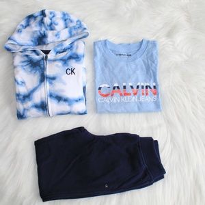 Calvin Klein Hoodie, Jogger and T-shirt Set Size 6